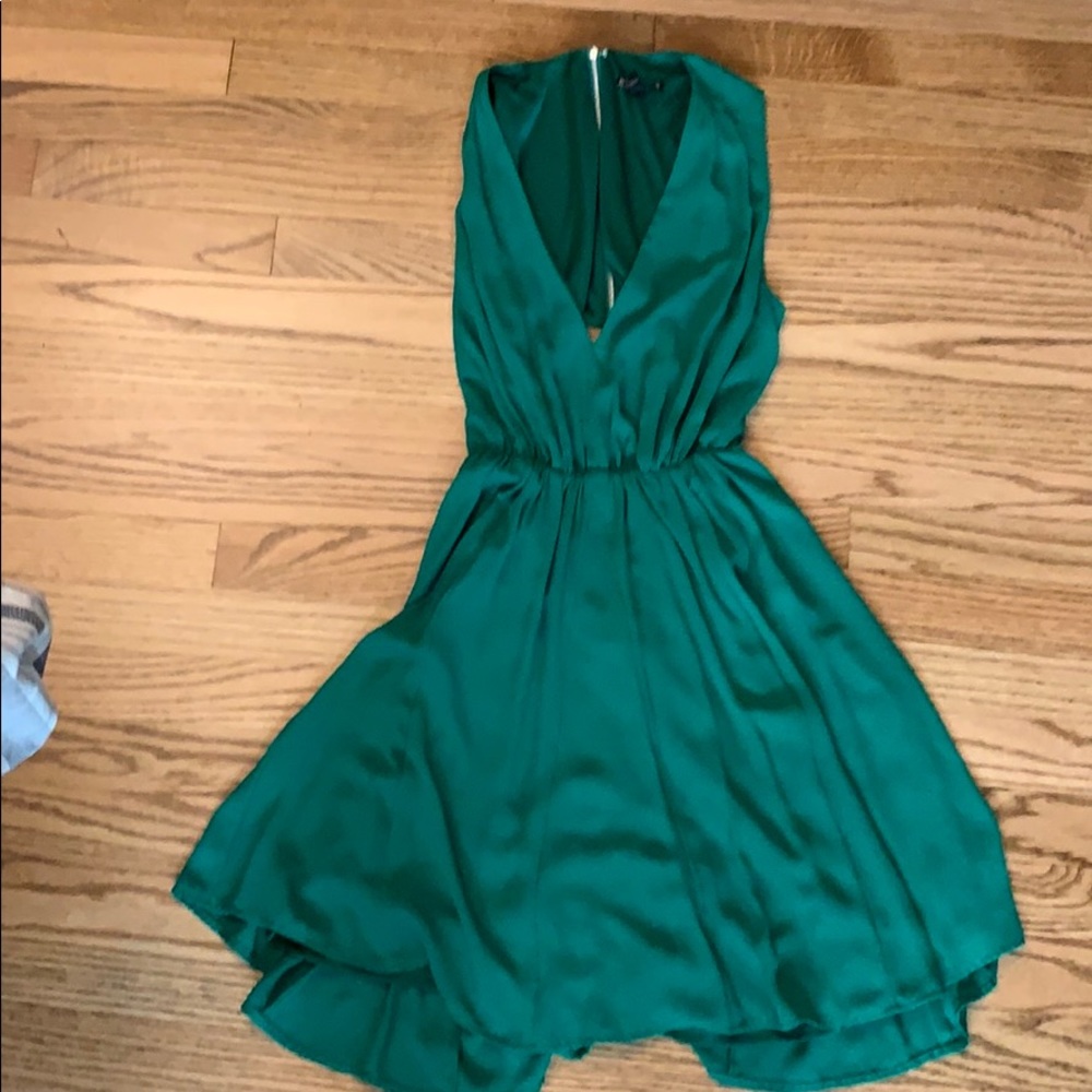 Green dress with cutout back
